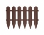Садовое ограждение "Штакетник" СОШ-25 коричневый (4 секции В40см*Д60см) Протэкт